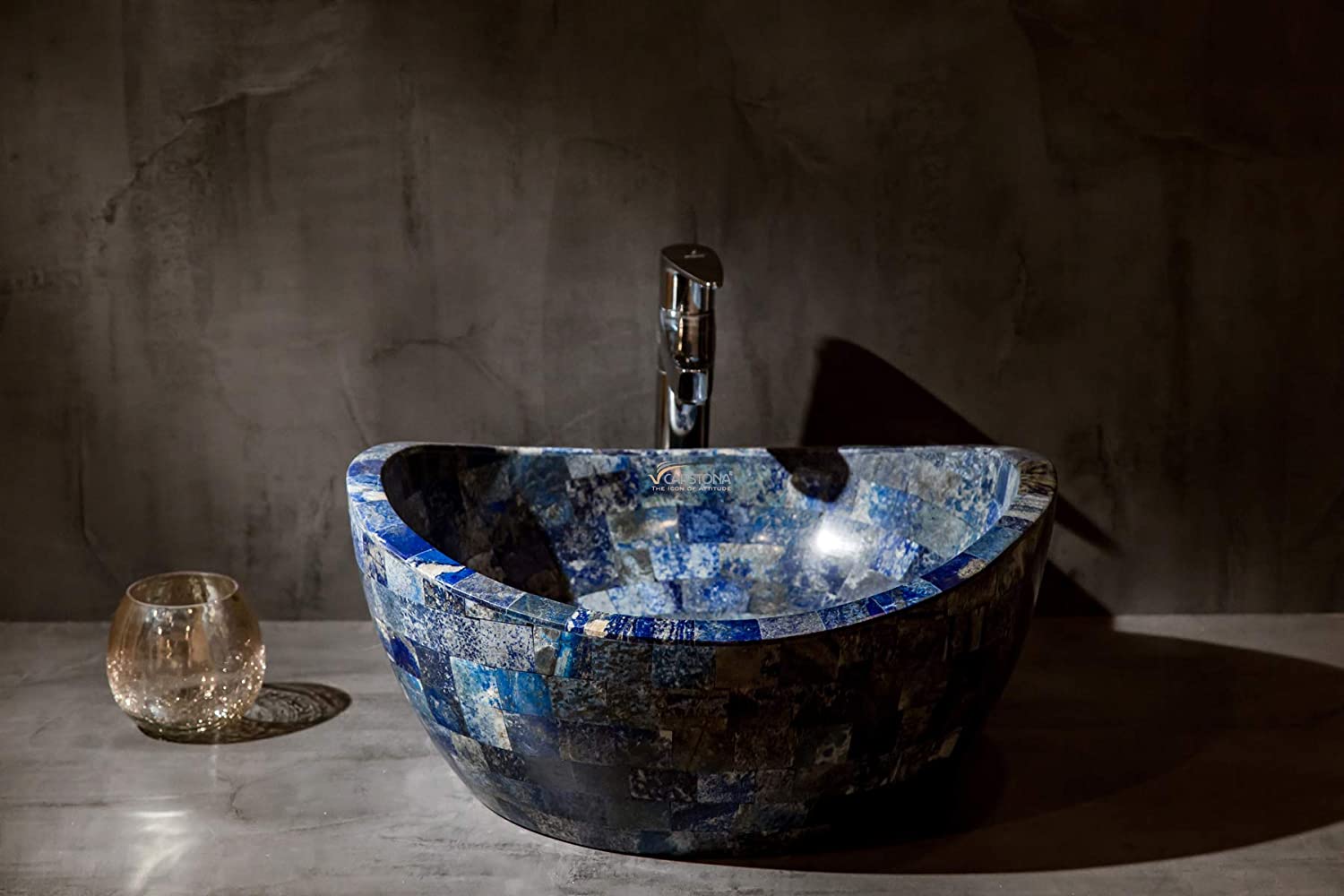 Semi-precious stone washbasins